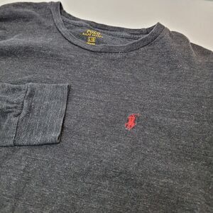 Polo Ralph Lauren, Black Heathered Long Sleeve‎ T Shirt, Size L